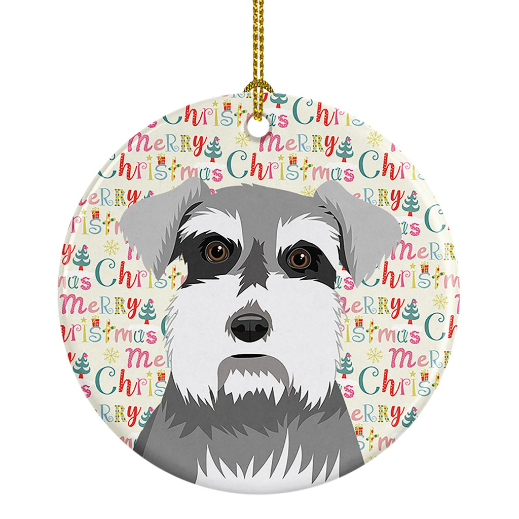 Schnauzer Salt and Pepper #1 Christmas Ceramic Ornament