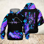 3D Printed Love Fishing Zip Hoodie for Men/Women | Streetwear