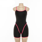 Women's Yoga Bodysuit with Open Back and Straps