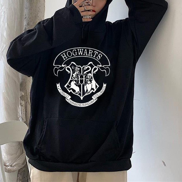 Casual Loose-Fitting Hoodie Sweater with Print Design | Streetwear
