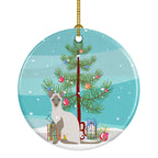 Siamese Modern Cat Christmas Ceramic Ornament