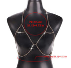 Rhinestone Bikini Bra Body Chain