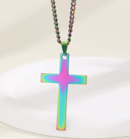 Minimalist Gold Cross Pendant Necklace for Men | Christian Jewelry