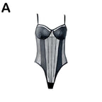 Deep V-Neck Adjustable Strap Shapewear Bodysuit