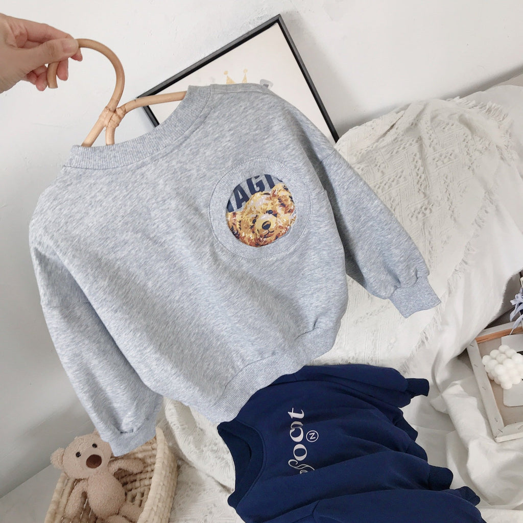 Children's Long-sleeve Cartoon Bear Sweater Shirt