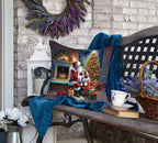 Cavalier Spaniel and Santa Claus Throw Pillow