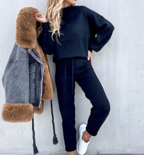 Solid Color Turtleneck Hoodie | Streetwear
