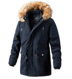 Detachable Leisure Washed-out Men's Coat Winter Jacket
