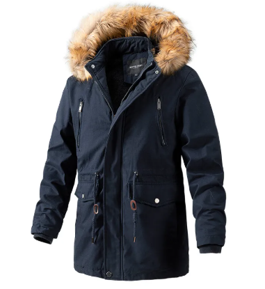 Detachable Leisure Washed-out Men's Coat Winter Jacket