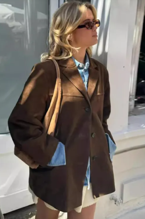 Women's Fall Winter Coat Fashion Polo Collar Double-breasted Extended Trench Coat