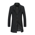 Men's British Style Woolen Two-Piece Coat