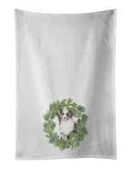 Australian Shepherd Puppy Blue Merle Christmas Wreath Kitchen Towel Set of 2