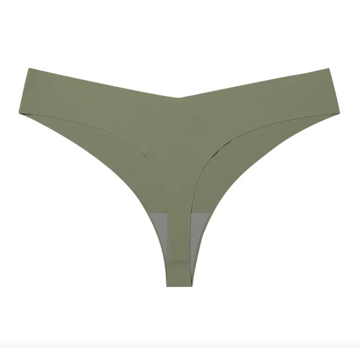 Women's Black Seamless Low-Rise Thong Panties