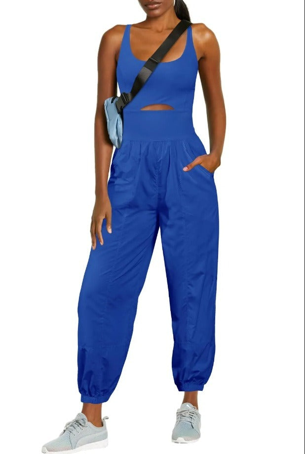 Camisole Tracksuits Romper with Pockets (One Set)