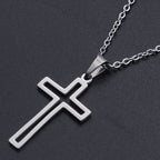 Titanium Steel Cross Necklace | Christian Jewelry