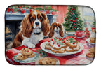 Cavalier Spaniel Christmas Cookies Dish Drying Mat