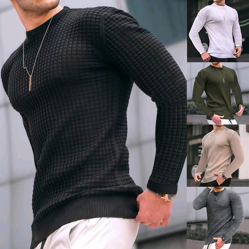 Loose Knitted Long-sleeved Cotton Crew-neck Pullover | Streetwear