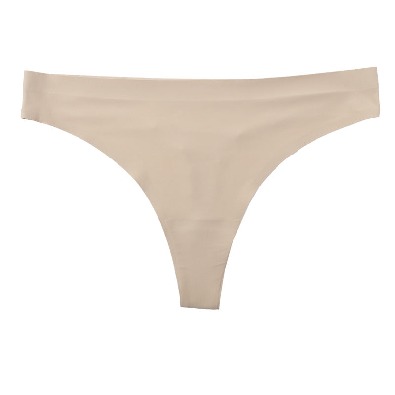 Comfortable Low Waist Ice Silk Thong for Women