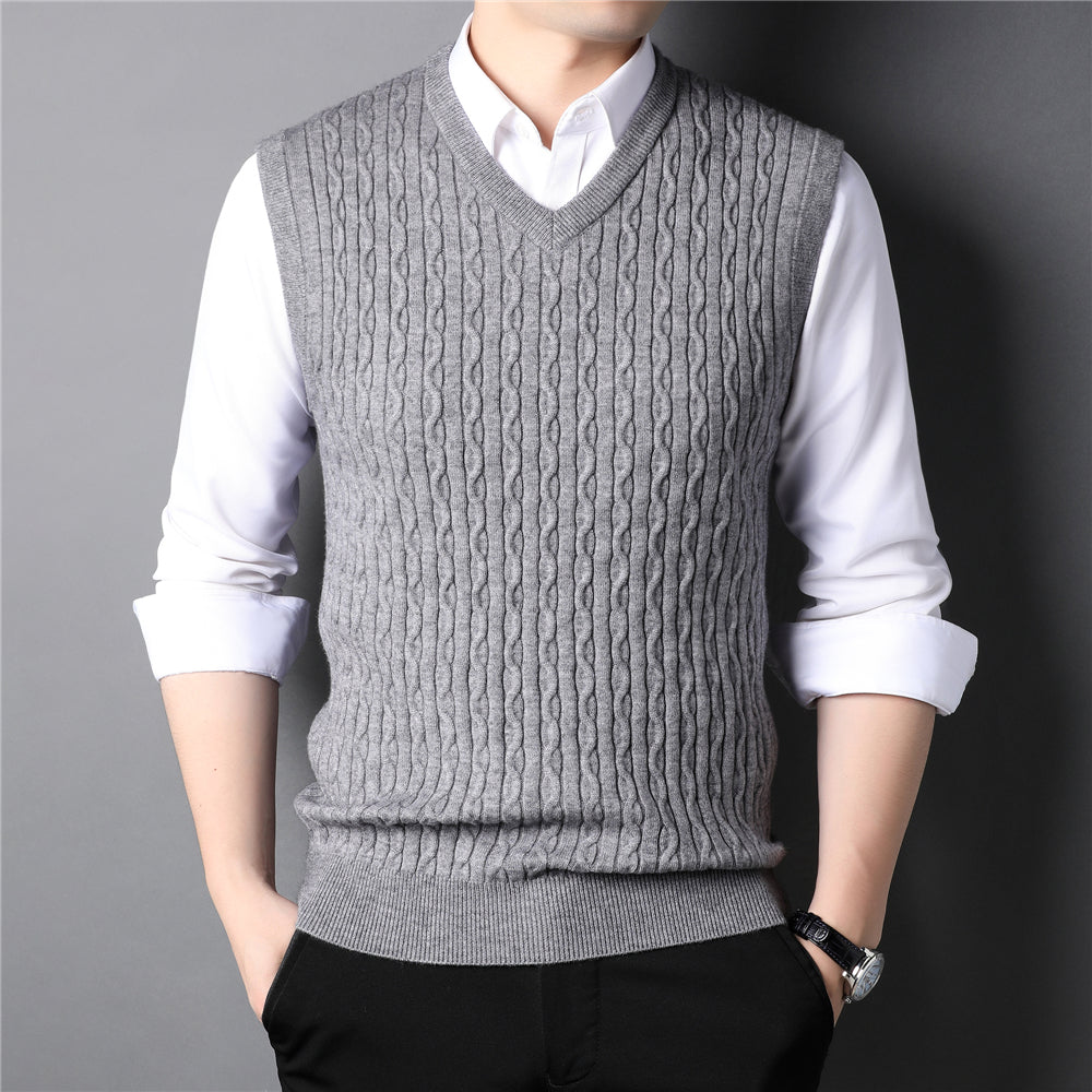 Warm Fashionable Casual Men's Tank Tops for Autumn/Winter