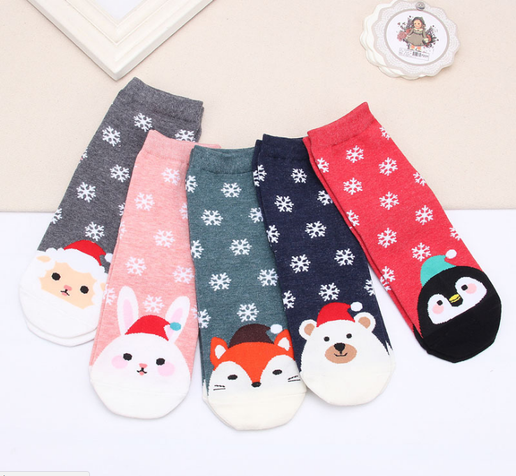 Cartoon Animal Christmas Socks for Women Gifts