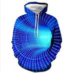 Weiouma Vortex Print Long-Sleeve Hoodie | Streetwear