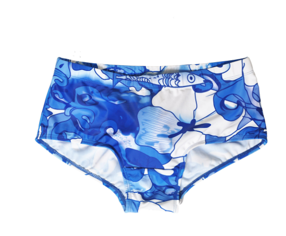 Printed Low Waist Quick-Dry Swim Trunks (Swim Shorts)