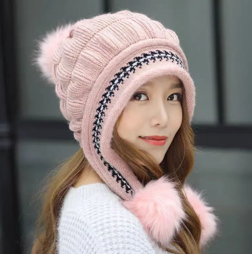 Cozy Fleece Ear Flap Beanie | Embroidered Cap