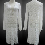 Wholesale Long Crochet Beach Cover-Up Swimsuit Jacket