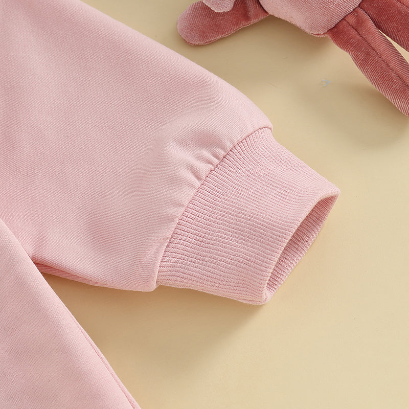 Citgeett Spring Easter Baby Bunny Embroidery Bodysuit