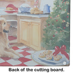 Golden Retriever Christmas Cookies Glass Cutting Board