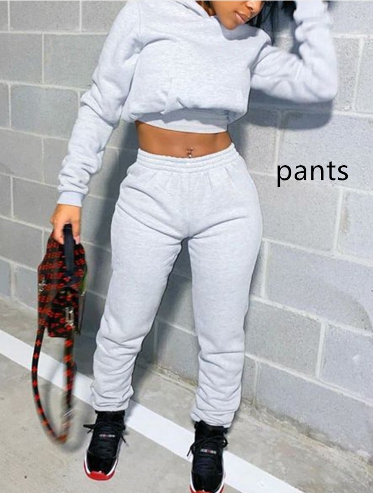 Pure Color Outdoor Versatile Sweater Set