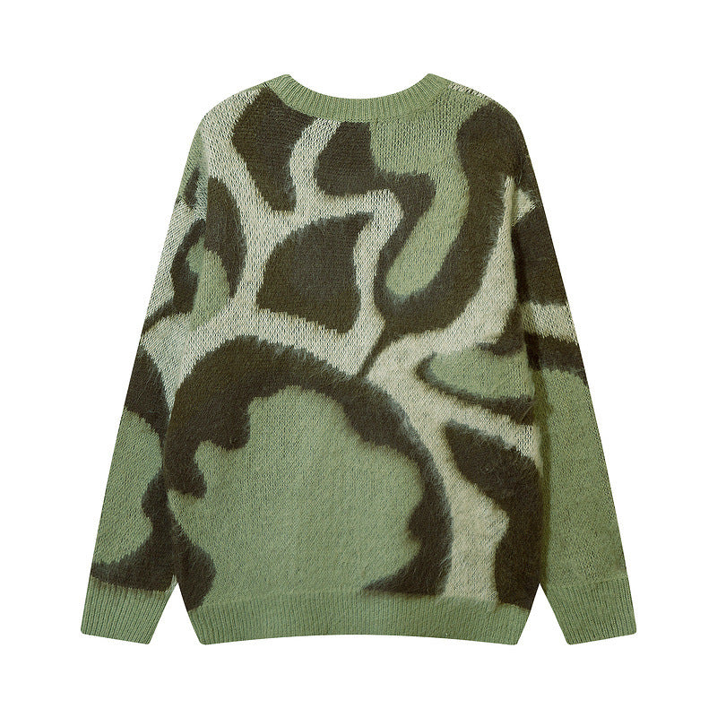 Ins Trendy Contrast Color Couple's Knitted Sweater