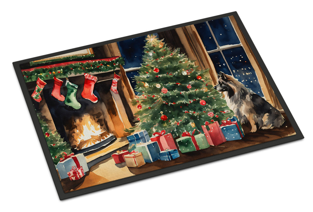 Keeshond Cozy Christmas Doormat