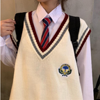 V Neck Knitted Wool Vest for Women