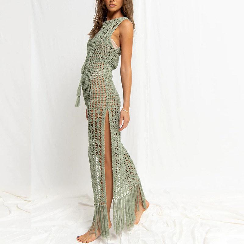 New Women’s Knitted Beach Cover-Up Dress for Swimwear