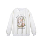 Loose Round Neck Cartoon Sweater for Women