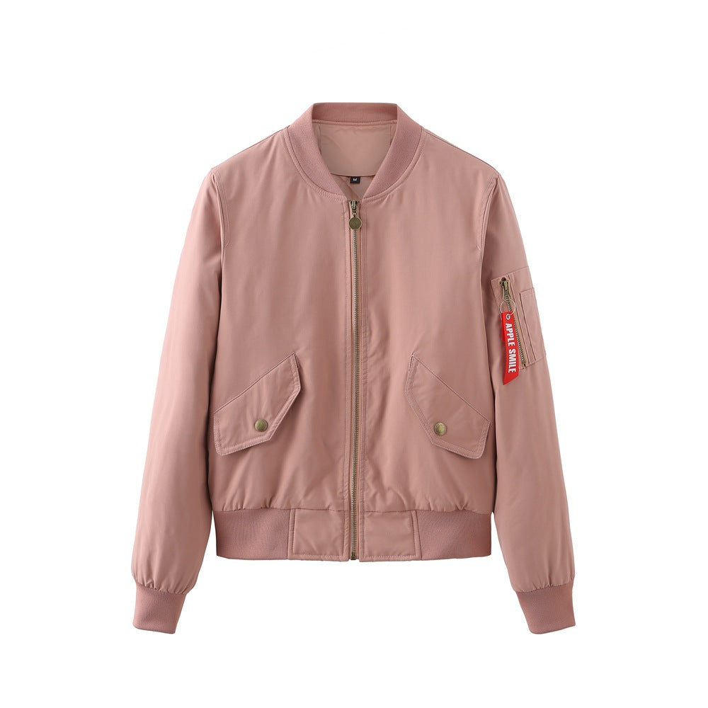 Women's Baseball Bomber Jacket for Spring & Autumn