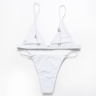 2018 Women's Solid Color Two-Piece Bikini Set