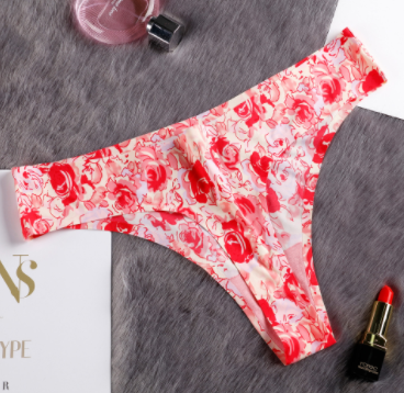 Low Waist Cartoon Print Sexy Thong for Youth