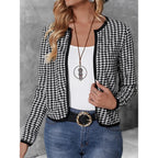 Houndstooth Long Sleeve Cardigan