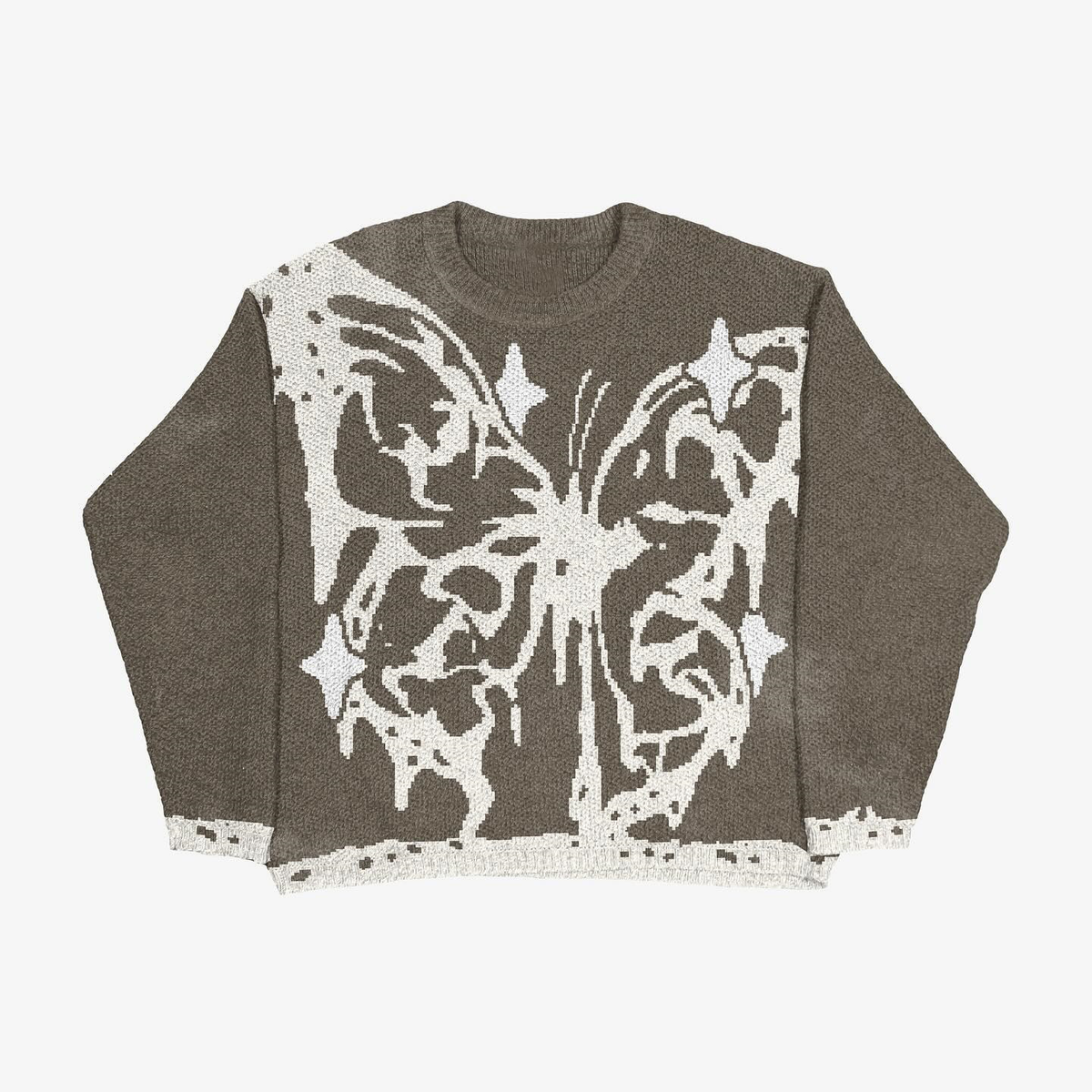 Loose Long Sleeve Jacquard Pullover Sweater Top | Streetwear