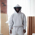 Relaxed Fit Solid Color Hoodie & Trousers Set | Streetwear