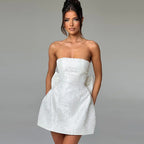 Tube Top Bow Mini Dress