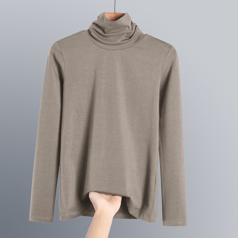 Women's New Pure Cotton Turtleneck Top