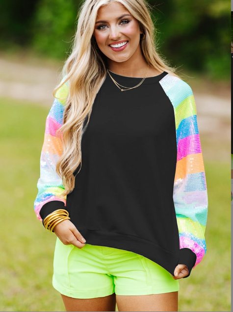 Women's Round Neck Long Sleeve Pullover Top | Streetwear