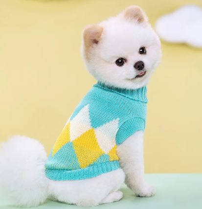 Striped Floral Pet Sweater