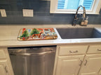 Redbone Coonhound Christmas Cookies Dish Drying Mat