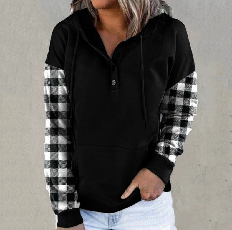 Autumn Winter Plaid Stitching European Pullover Sweater | Streetwear