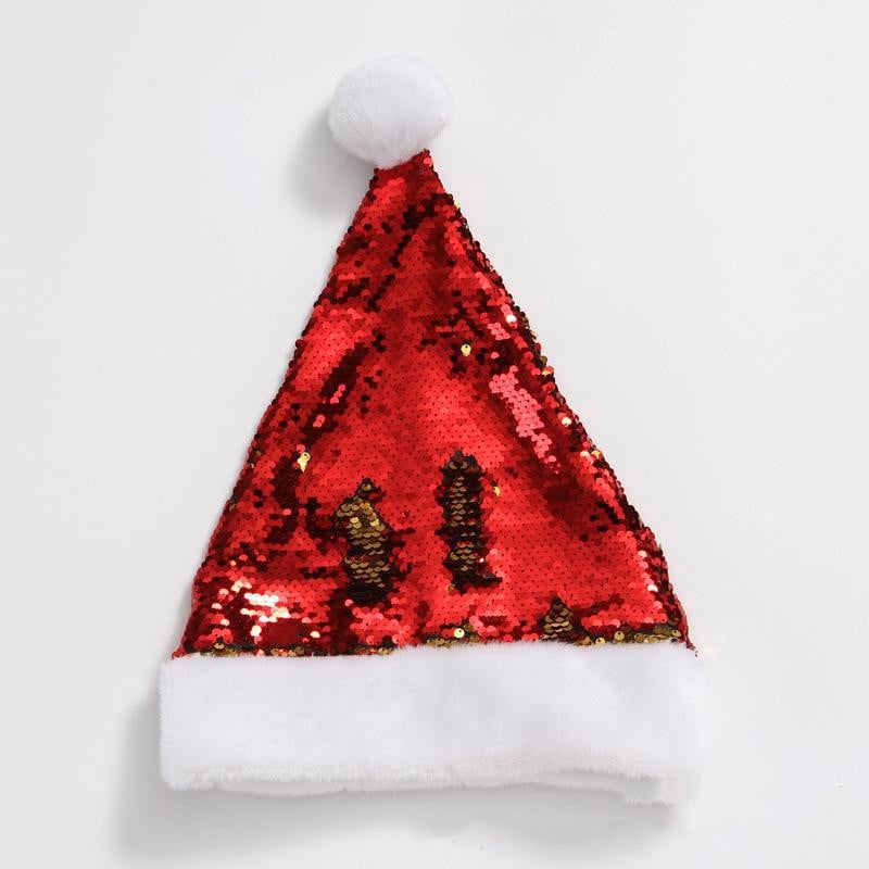 Women's Short Plush Christmas Hat for Fashion | Embroidered Cap