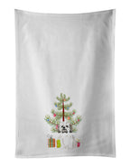 Shih-Tzu Silver Gold and White #1 Christmas Kitchen Towel Set of 2